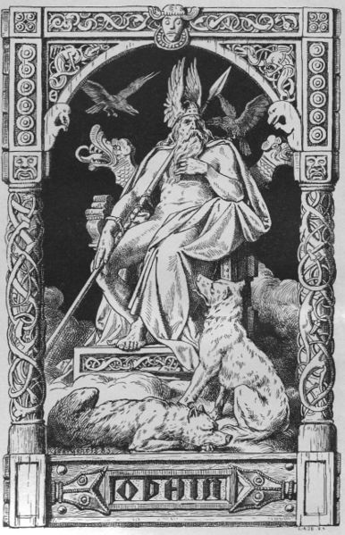 Odin auf seinem Thron