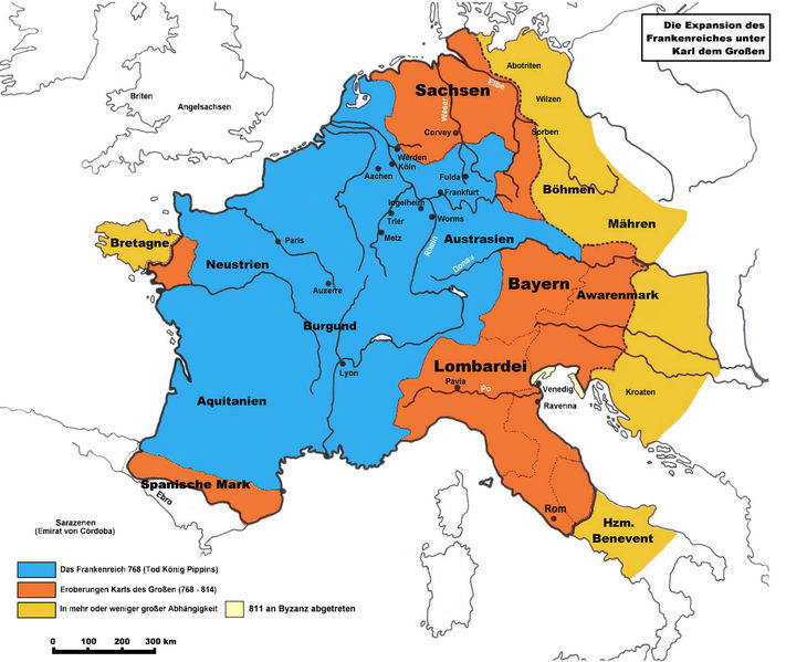 Karte des Frankenreichs 768-811