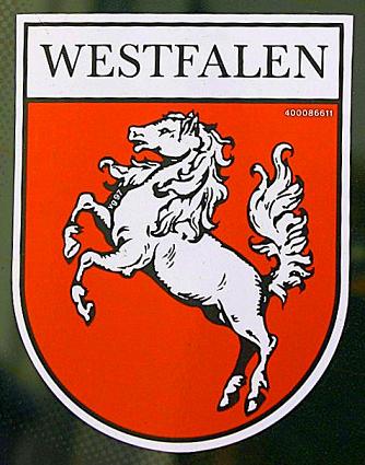 Weißes Pferd auf rotem Grund – das Emblem Westfalens